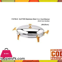 REGENT-172756G-GLITTER-GOLD-3L-Oval-Dish