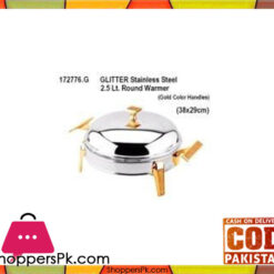 REGENT 172776G GLITTER GOLD 2.5L Rnd Dish