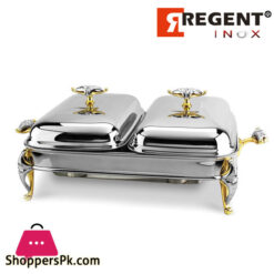 REGENT 174346 MALAIKA 2 X 1.5 Liter Rectangular Warmer Dish