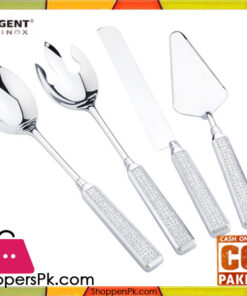Regent Glitter 4 Piece Spoon Stainless Steel Server Set CK0044CW