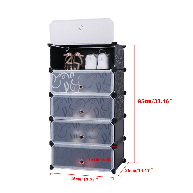 Intelligent Plastic Portable Cube Cabinet - Shoe Rack 10 Cube 4 Intelligent Plastic Portable Cube Cabinet - Shoe Rack 10 Cube