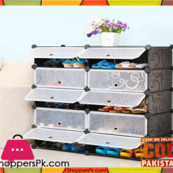 Intelligent Plastic Portable Cube Cabinet - Shoe Rack 10 Cube