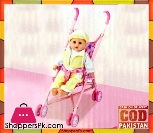 Stroller with 14 inch Baby Doll with Music