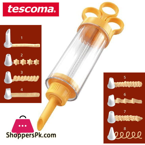 Tescoma Delicia Piston Cake Decorator With 8 Nozzles Italy Made #630526 3 Tescoma Delicia Piston Cake Decorator With 8 Nozzles Italy Made #630526