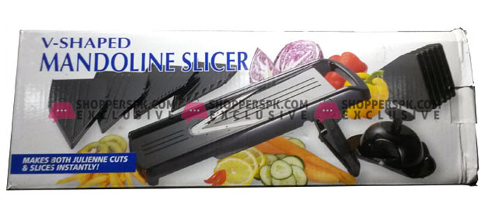 V-Shaped Mandoline Slicer Makes Both Julienne Cuts &Amp; Slices Instantly