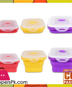 3 Foldable Silicone Folding Food Boxes Storage Containers