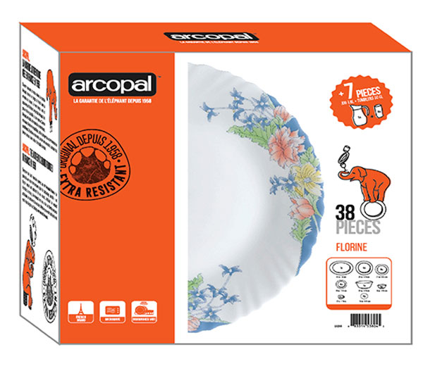 Arcopal Florine 45 Pieces Dinner Set 7 Arcopal Florine 45 Pieces Dinner Set