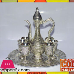 Arabic Turkish Coffee Cups Gawa Set of 8 Silver - Zam Zam Water Set
