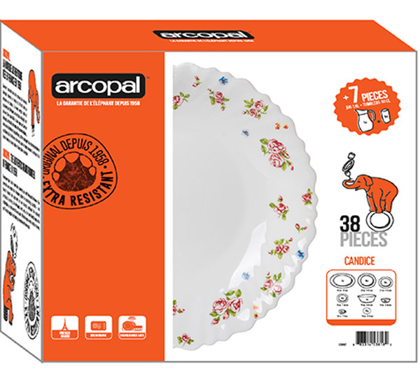Arcopal Candice 45 Pieces Dinner Sets