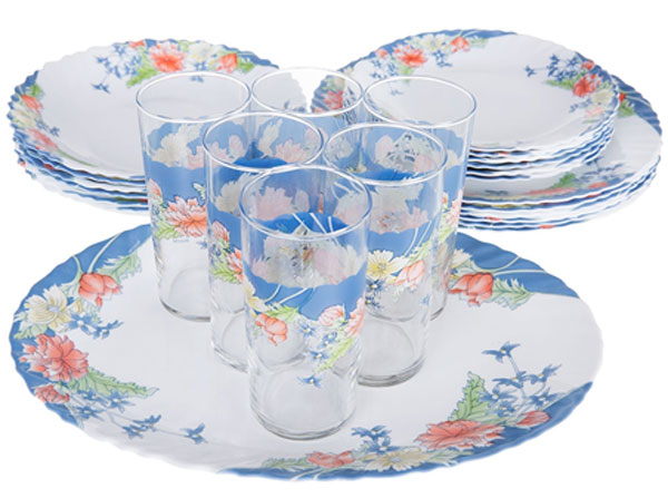 Arcopal Florine 45 Pieces Dinner Set 6 Arcopal Florine 45 Pieces Dinner Set