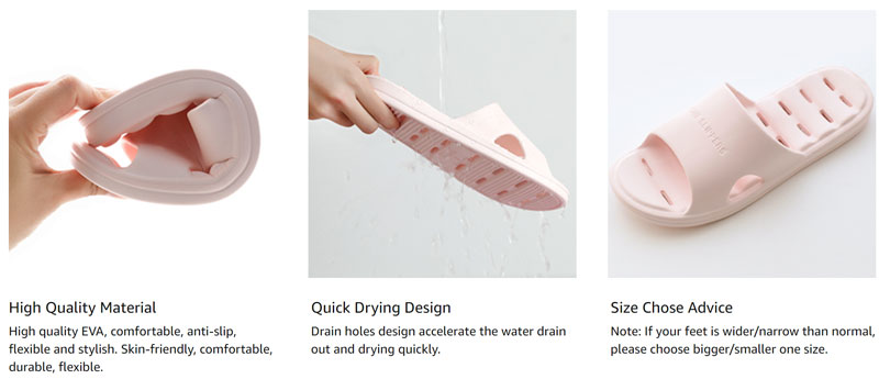 Home Slippers Bathroom Non-Slip Sandal Quick Drying House Bath Slipper For Women And Men