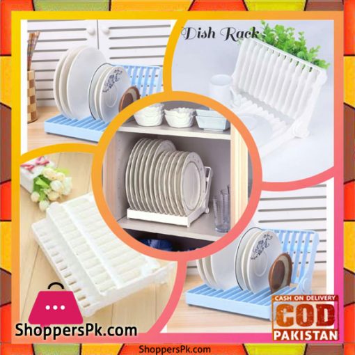 Foldable Dish Plate Drainer Plastic Rack
