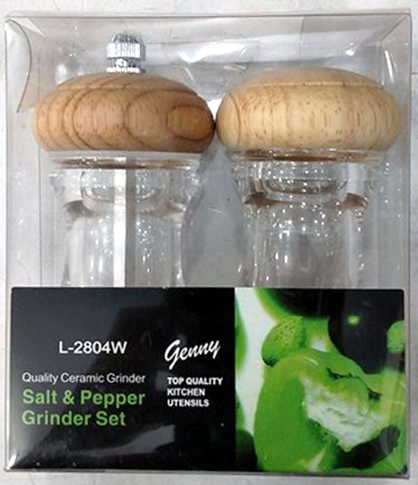Genny Salt And Pepper Grinder Set L-2804 4 Genny Salt And Pepper Grinder Set L-2804