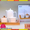 H.t Coffee Set With Wooden Tray