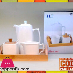 H.T Coffee Set With Wooden Tray