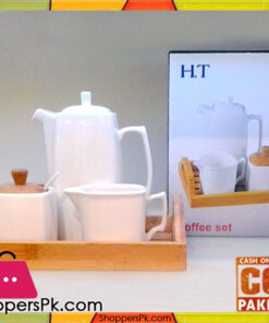 H.T Coffee Set With Wooden Tray