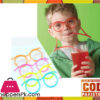 Hot! Funny Soft Plastic Straw Glasses Unique Flexible Drinking Tube Kids