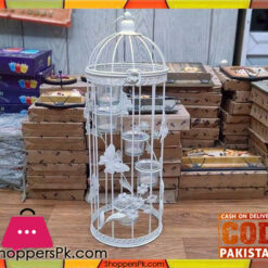 Iron Bird Cage Candle Stand (Large) 112
