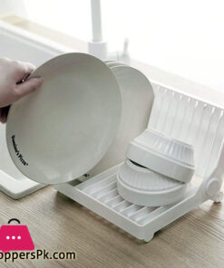 Kitchen Plastic Draining Tray Dish Drainer Drying Rack Tray Sink Holder Basket Knife Sponge Fork Holder Dish Folding Rack