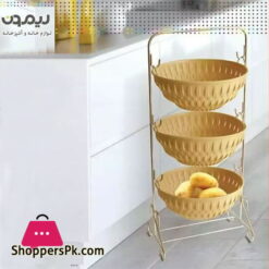 Limon 3 Tier Metal Fruit Basket