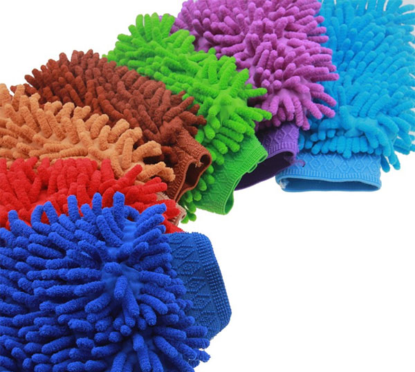 Multipurpose Supper Soft Absorbent Gloves Mitt Microfiber To Clean Dust Brush Water Wash