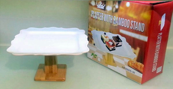Plater with Bamboo Stand