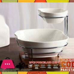 SOLECASA 2 Pcs Porcelain Chip and Dip Set