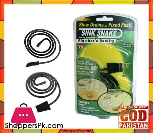 Sink Snake, Drain Hair Removal Tool - Plumber's Quality