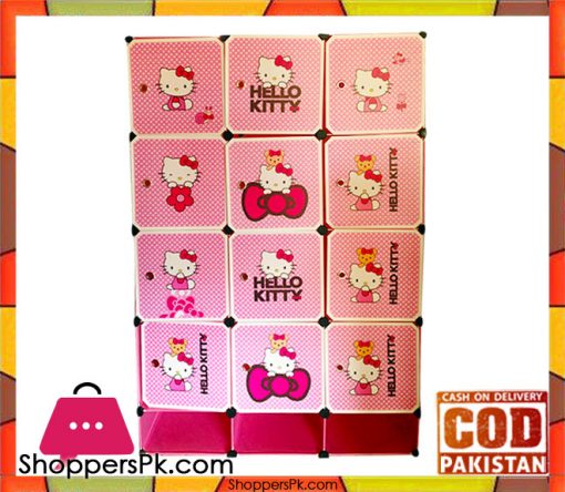 Hello Kitty 12 + 3 Portable Cube Cabinet