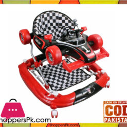 4 in1 Baby Walker Rocker Formula Racing Car And Push Handle-Red