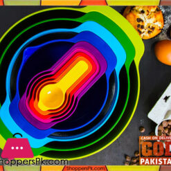 9 Piece Multicolor MEASURING Cups And Spoons Bowl Set