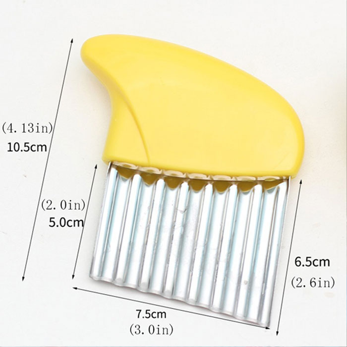 Potato Cut Knife Stainless Steel Crinkle Carrot Vegetable Wavy Cutter Cutting Tool Ycj-8017