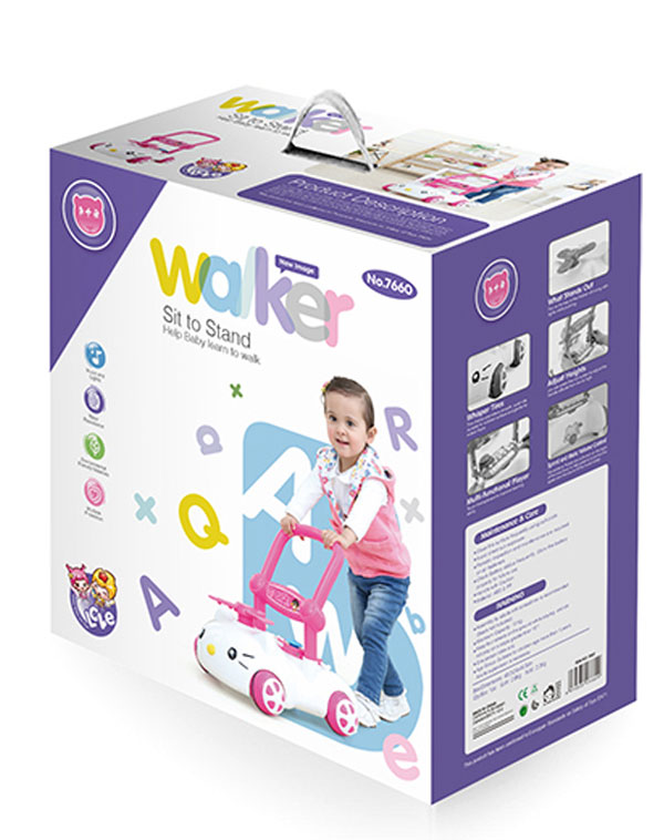 A+B Kitty Sit To Stand Baby Muscial Walker (Pink) 8 A+B Kitty Sit To Stand Baby Muscial Walker (Pink)
