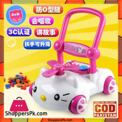 A+B Kitty Sit to Stand Baby Muscial Walker (Pink)