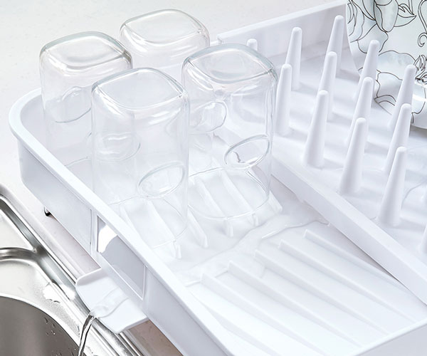 Extendable Drainage Plastic Dish Drainer Rack