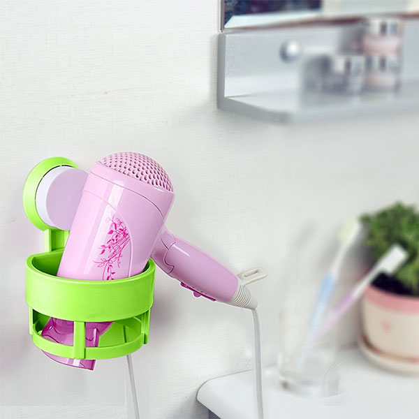 Hair Dryer Holder Suction Wall Shelf One Pieces