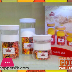 Imperial Collection 3 Pieces Glass Jar Set