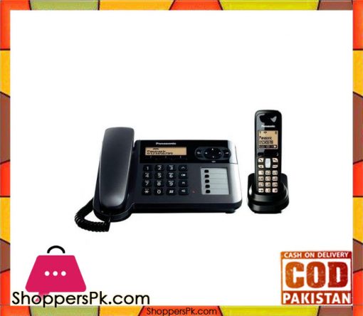 3651 - Corded and Cordless Landline Phone - Black