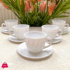 Opal Glass Marble Cup And Saucer Set 2 Opal Glass Marble Cup And Saucer Set