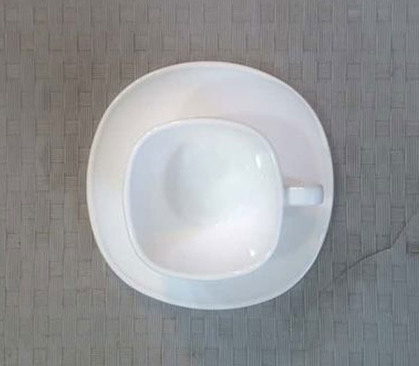 Opal Sqaure 6 Cup &Amp; 6 Saucer 4 Opal Sqaure 6 Cup &Amp; 6 Saucer