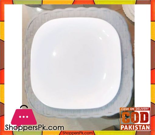 Opal Sqaure Dinner Rice Plate 1 Pieces