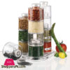 Spice Jar Bottle Tower Carousel Clear Acrylic Rack Container Storage Spice Tower 12 Pieces