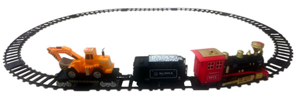 Train Set Engineering Kids Toys Electric Smoke