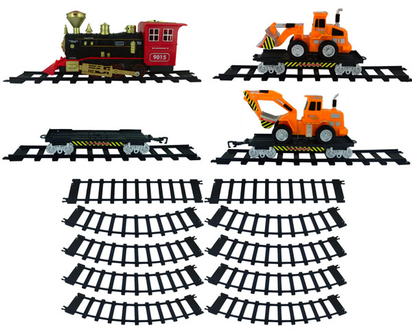 Train Set Engineering Kids Toys Electric Smoke