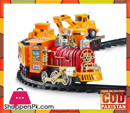 Train Set Engineering Kids Toys Electric Smoke