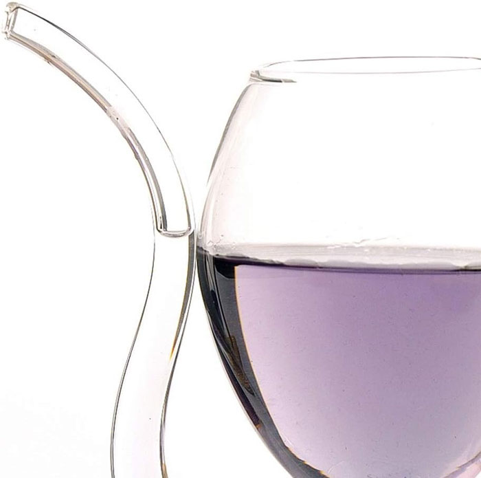 Vampire Unique Cocktail Glass With Built In Straw 300Ml
