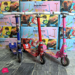 Shopino Kids Scooter Foldable - Black &Amp; Transparent Wheel - Bacchon Ki Scooty - Adjustable Height - 2-8 Years Kids