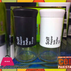 2 Pieces Salt and Pepper Set (White and Black)