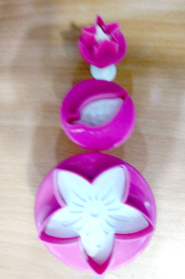 3 Pieces Decorating Plunger Cutter Flower Leaf Star