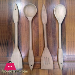 4 Pieces Wooden Spoon Set
